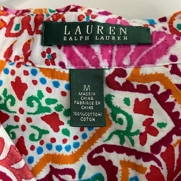 Colourful Ralph Lauren Button-Down Blouse - Picture 6 of 6